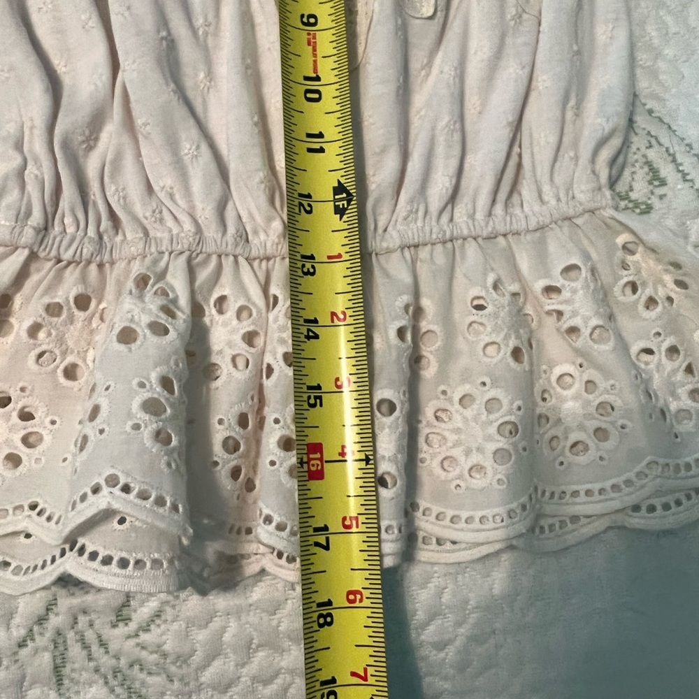 Flying tomato Eyelet Strapless top size M ivory - Picture 6 of 8
